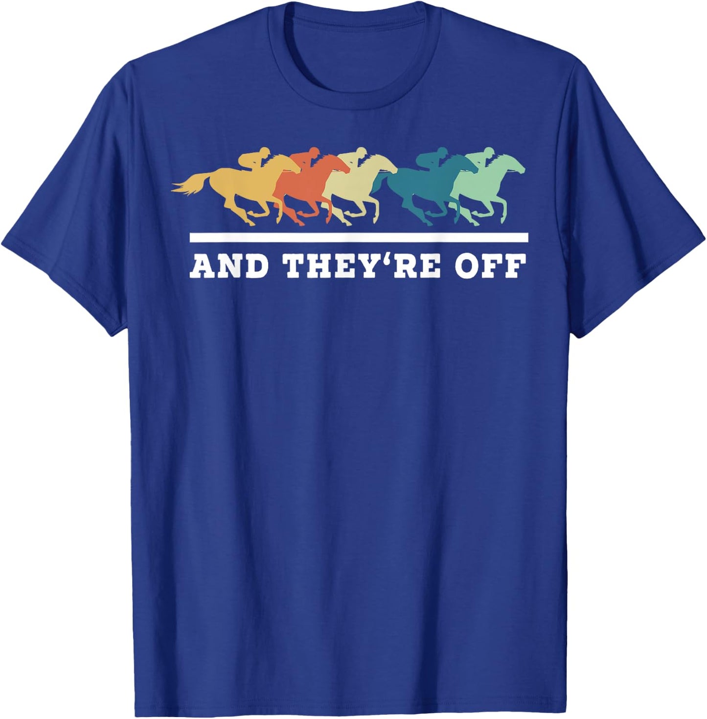 Funny Horse Racing Jockey Racer Derby Rider Track Race T-Shirt - T-Shirt | Royal