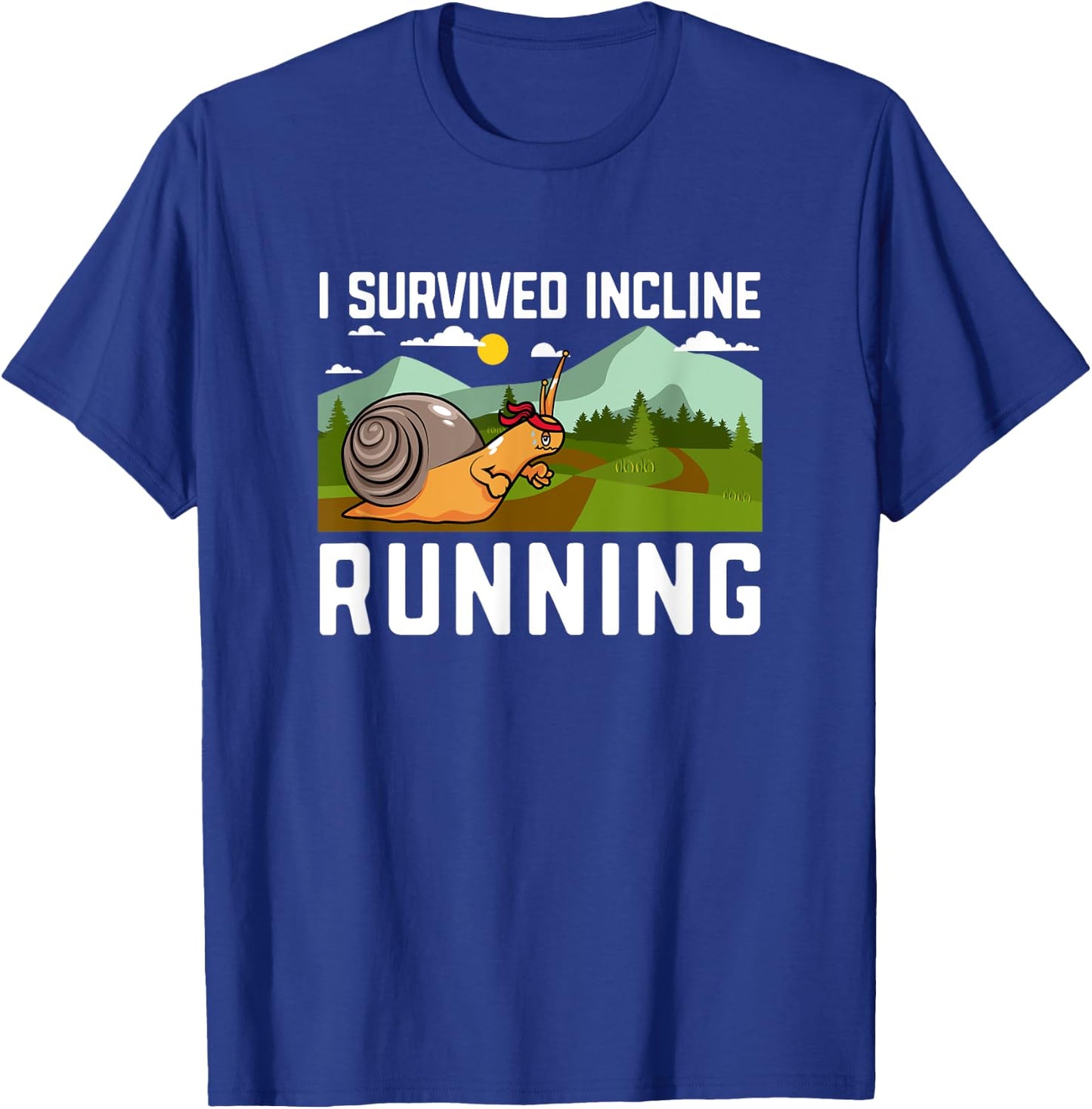 Incline Runners Treadmill Fitness Muscle Workout Hill Sprint T-Shirt - T-Shirt | Royal