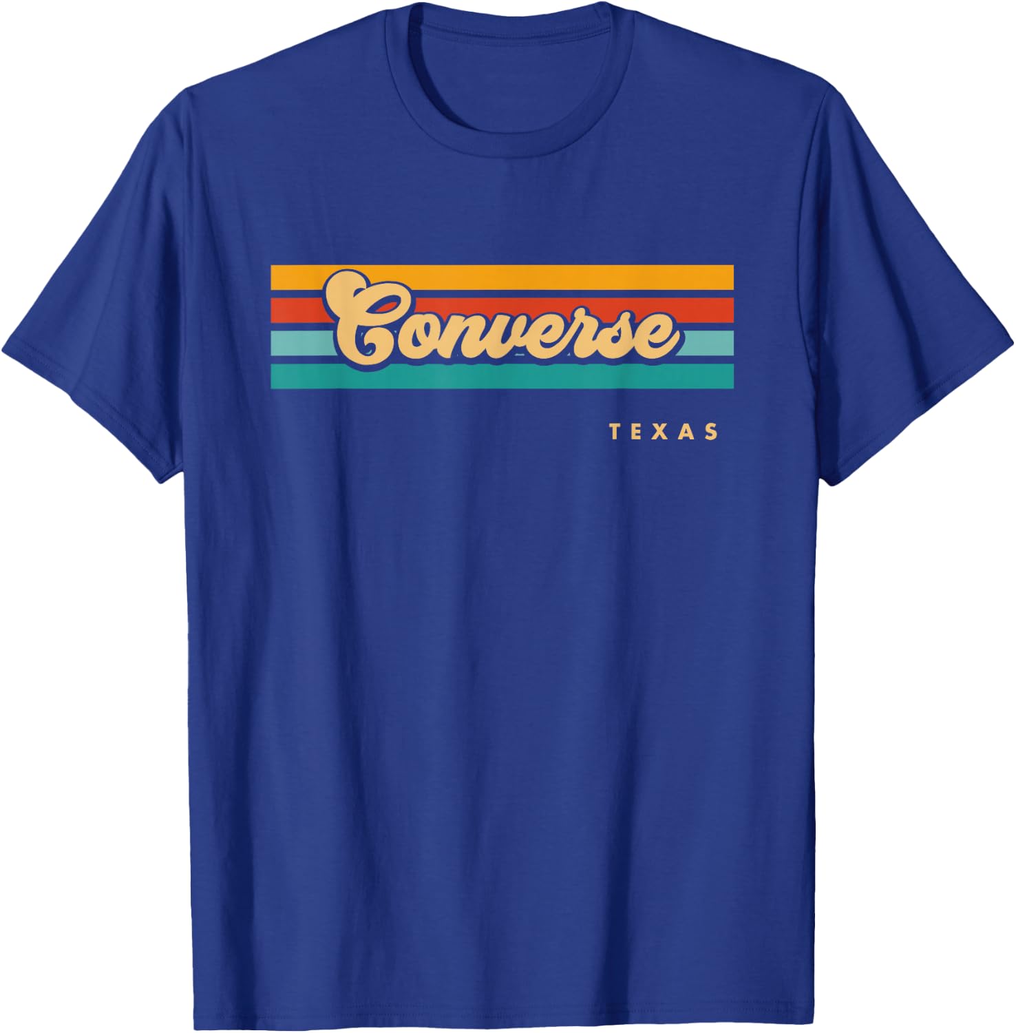 Vintage Sunset Stripes Converse, Texas T-Shirt - T-Shirt | Royal