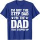 Cool Step Up Dad Father World's Best Stepdad Ever T-Shirt - T-Shirt | Royal