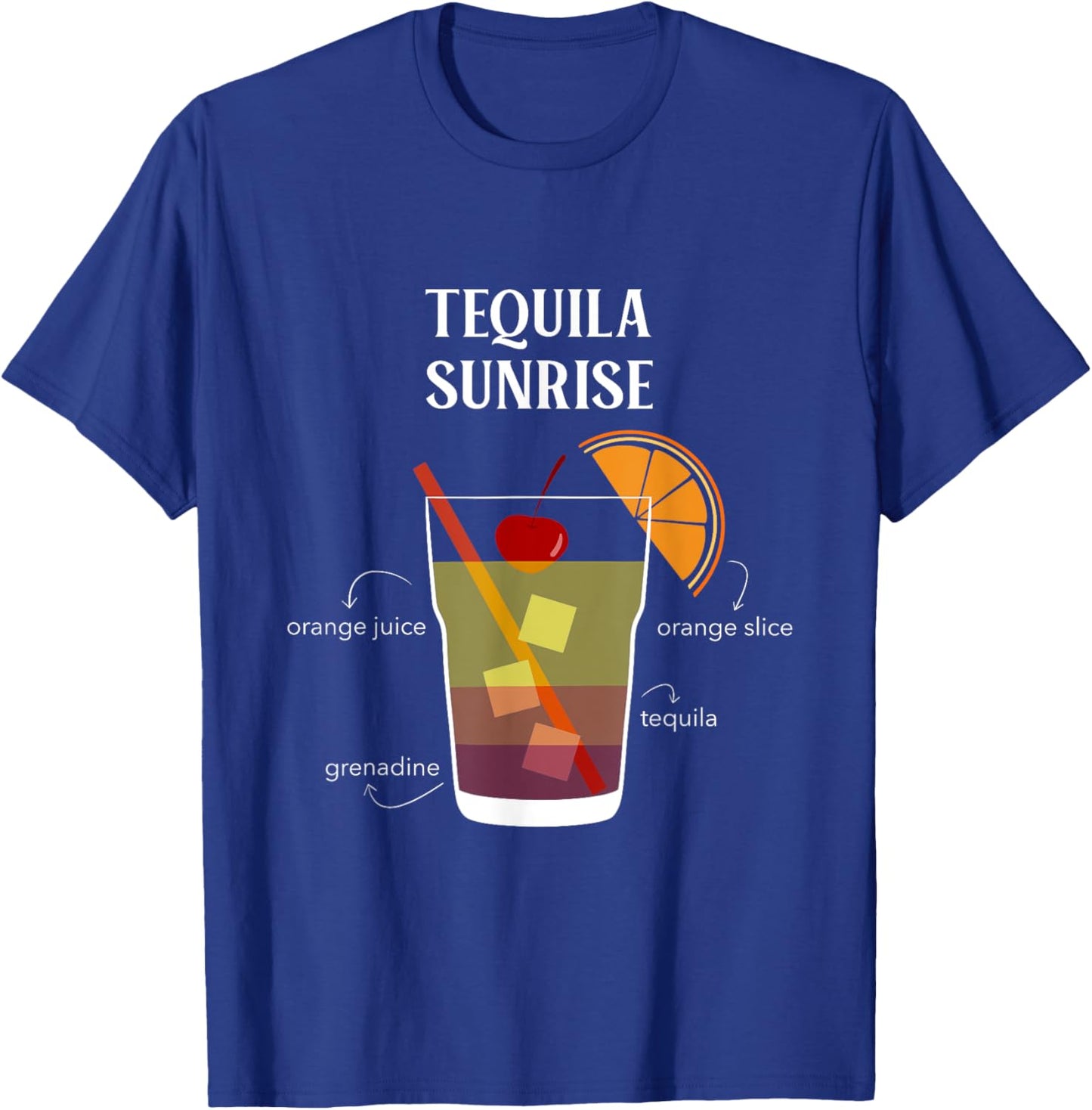 Tequila Sunrise Cocktail Team Tequila T-Shirt - T-Shirt | Royal