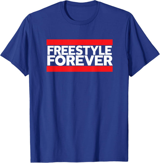 Freestyle Forever Music Fan 80s Retro Rap Style Graphic T-Shirt - T-Shirt | Royal