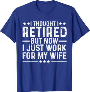 Funny Retirement Art Men Dad Husband Pun Lovers Retirement T-Shirt - T-Shirt | Royal