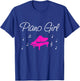 Piano Girl Funny Pianist Music Keyboardist Musician Outfit T-Shirt - T-Shirt | Royal