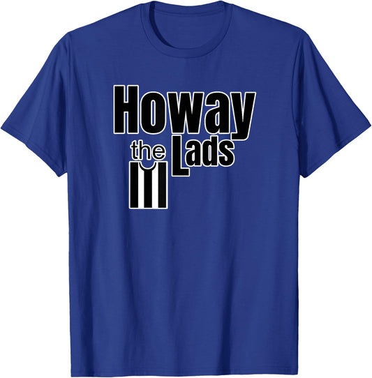 Newcastle Fan Howay The Lads Black and White T-Shirt - T-Shirt | Royal