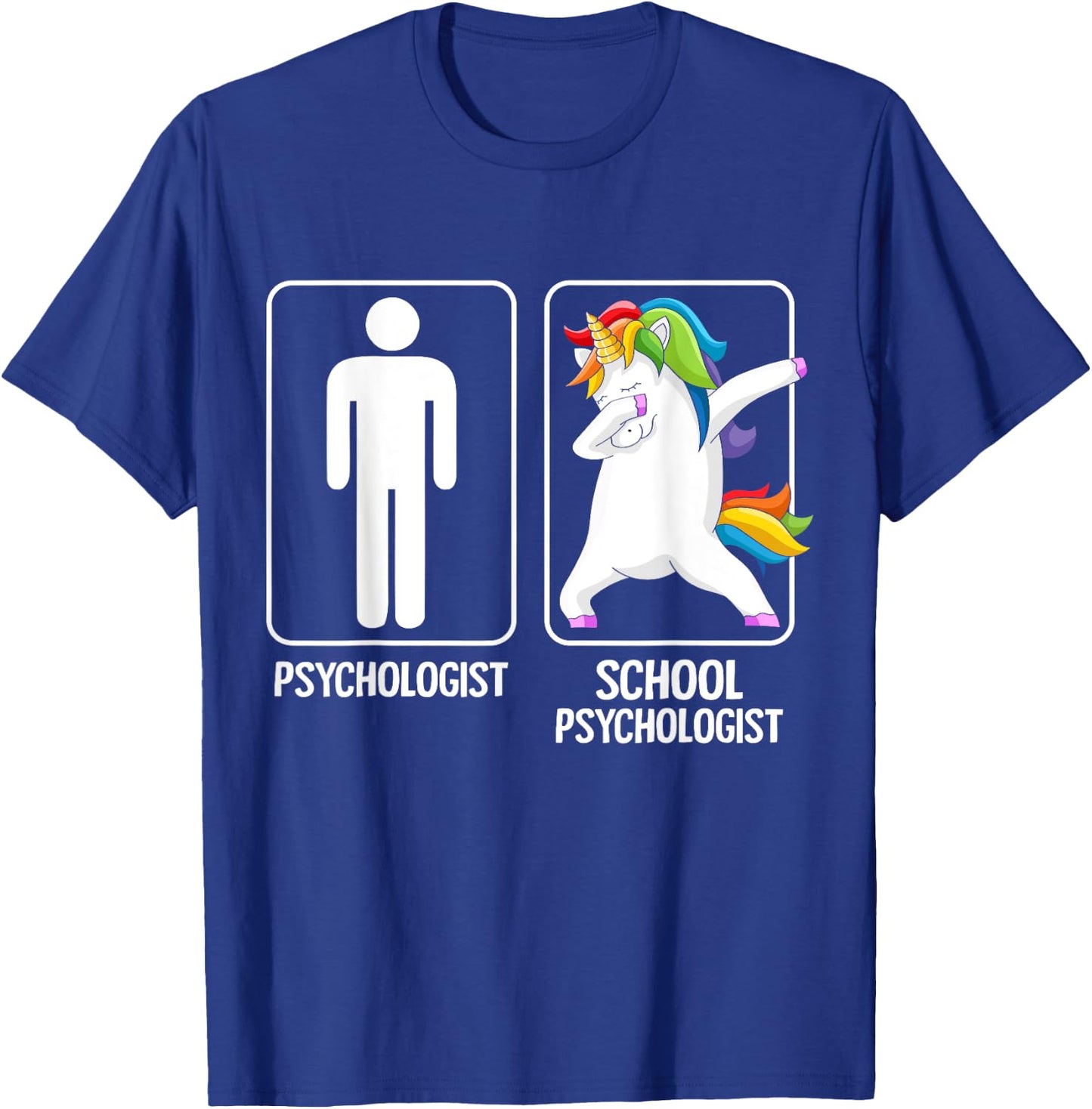 Unicorn Psychologist School Psychology Back To School T-Shirt - T-Shirt | Royal