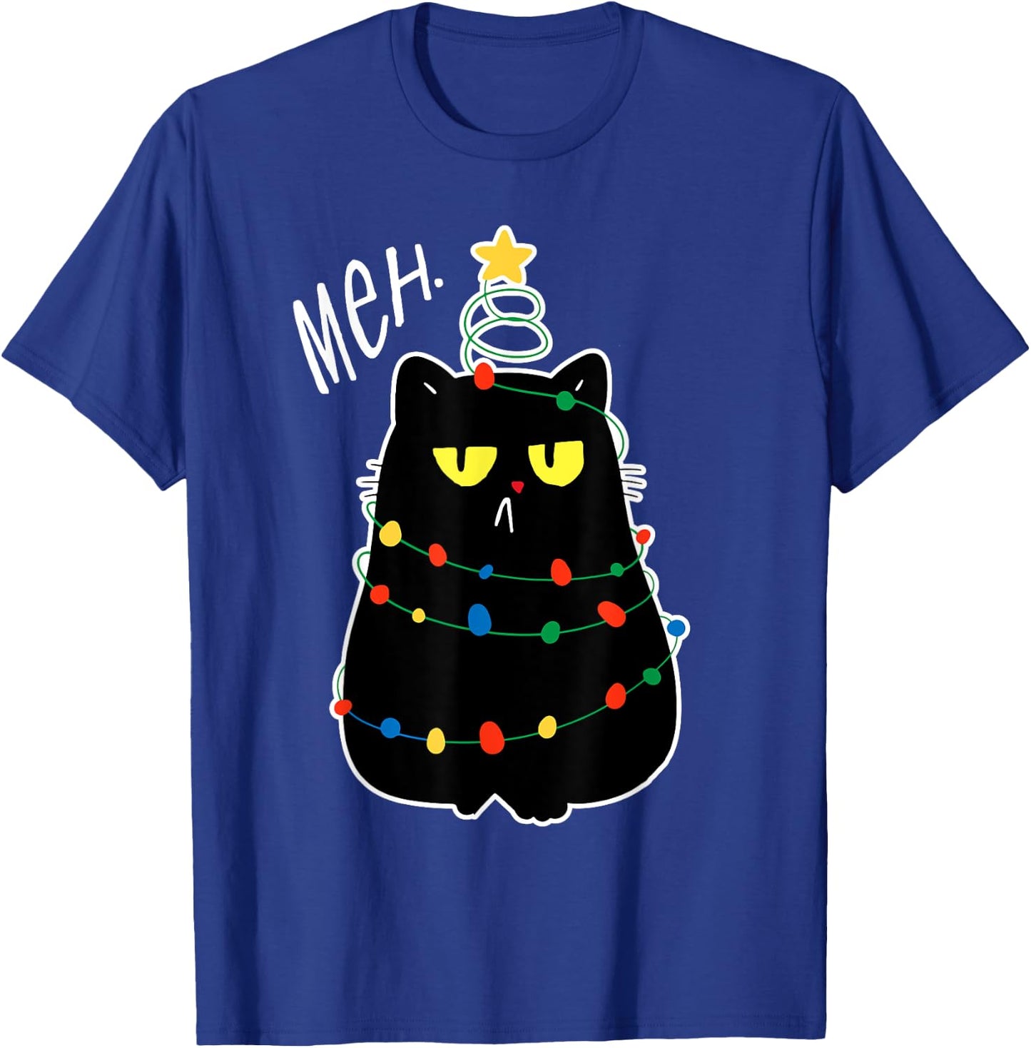 Christmas Meh Cat Kawaii Anime Japanese meow kitty cat lover Men Women Kids T-Shirt - T-Shirt | Royal