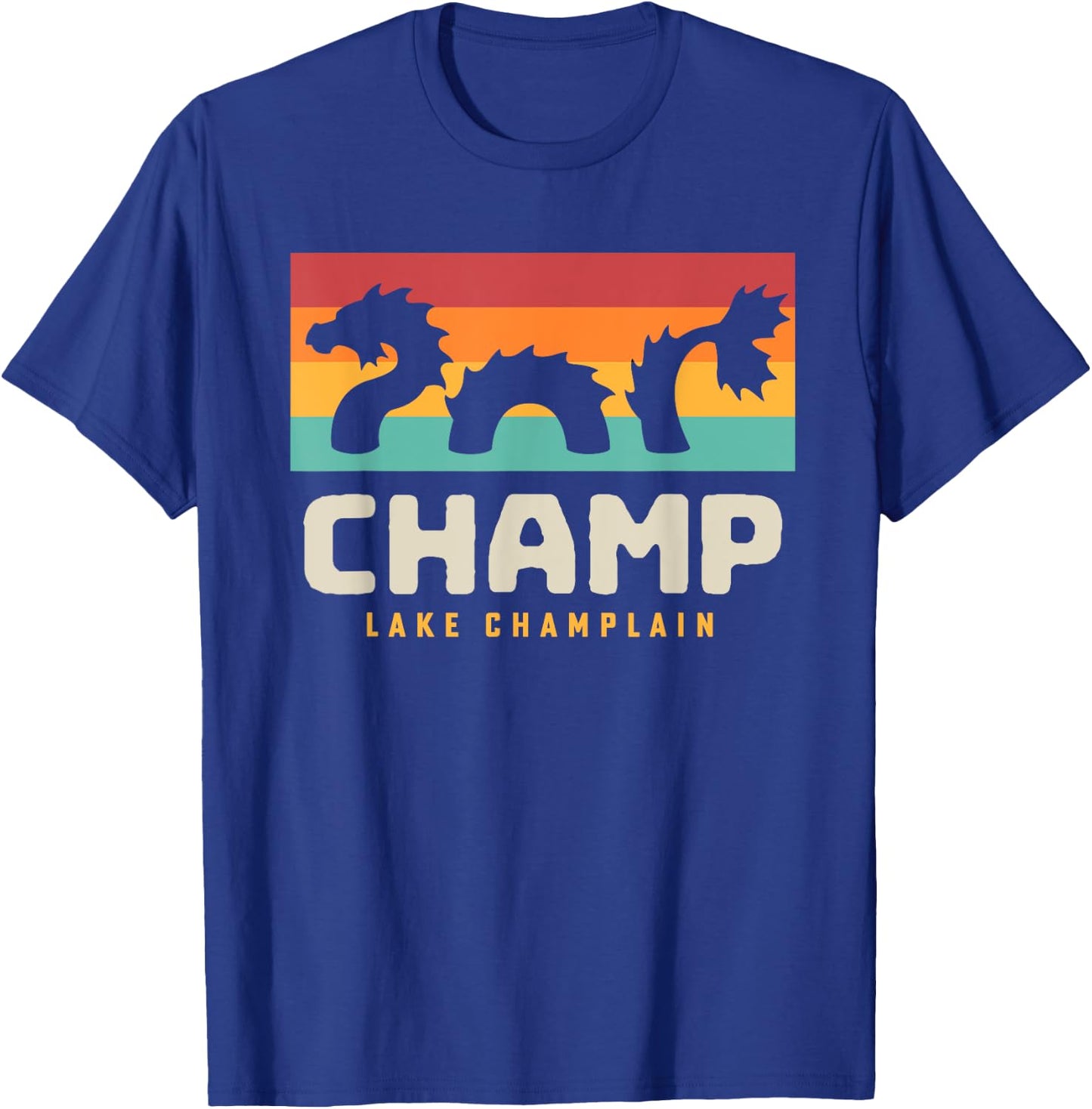 Champ Lake Champlain Monster American Folklore T-Shirt - T-Shirt | Royal