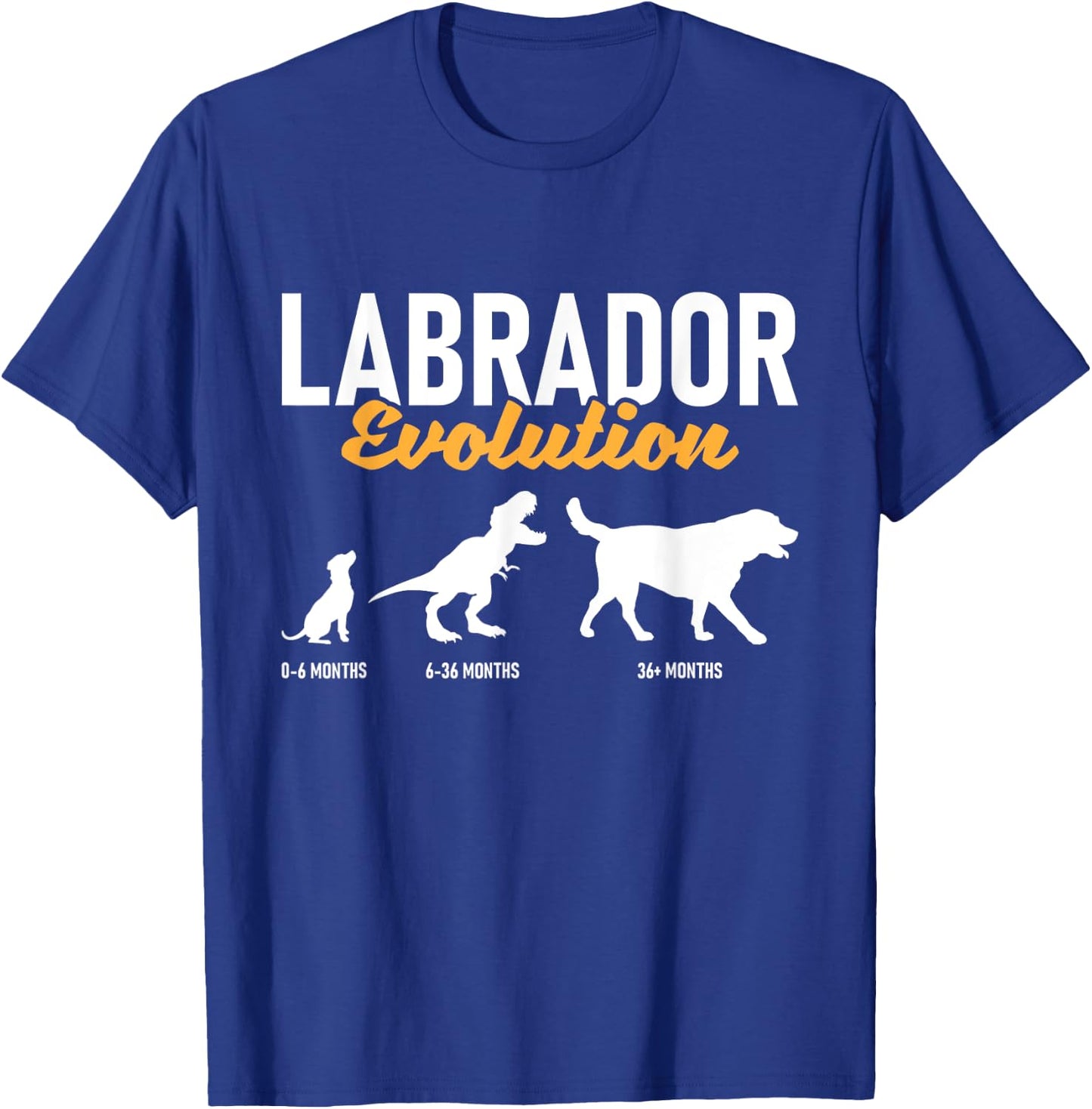 Labrador Evolution - Pet Owner Animal Dog Lover T-Shirt - T-Shirt | Royal