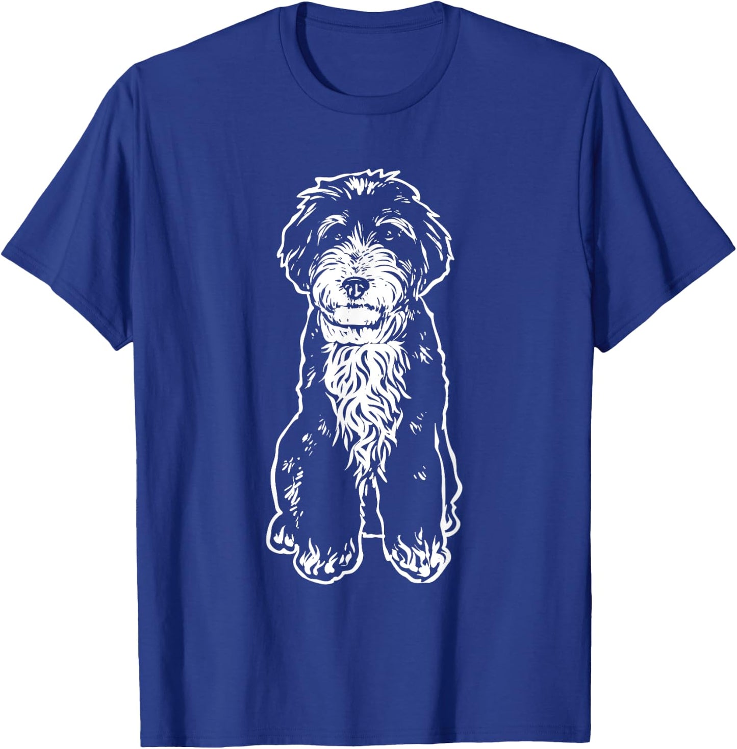 Bernedoodle Dog Doodle Silhouette, Bernedoodle T-Shirt - T-Shirt | Royal