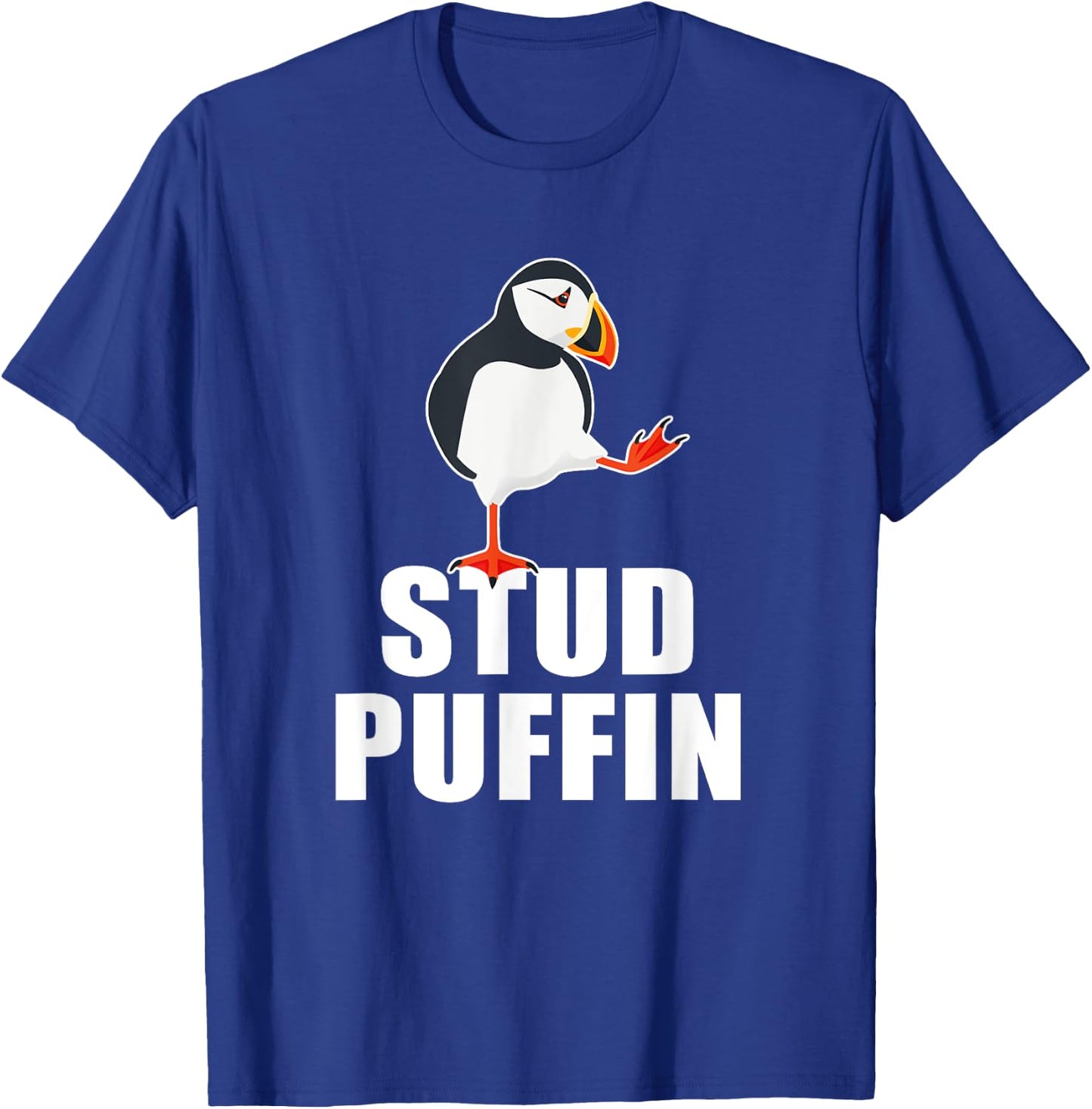 Stud Puffin Funny Seabird Puffins T-Shirt - T-Shirt | Royal