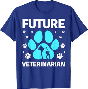 Cool Future Veterinarian Art Women Kids Veterinary T-Shirt - T-Shirt | Royal