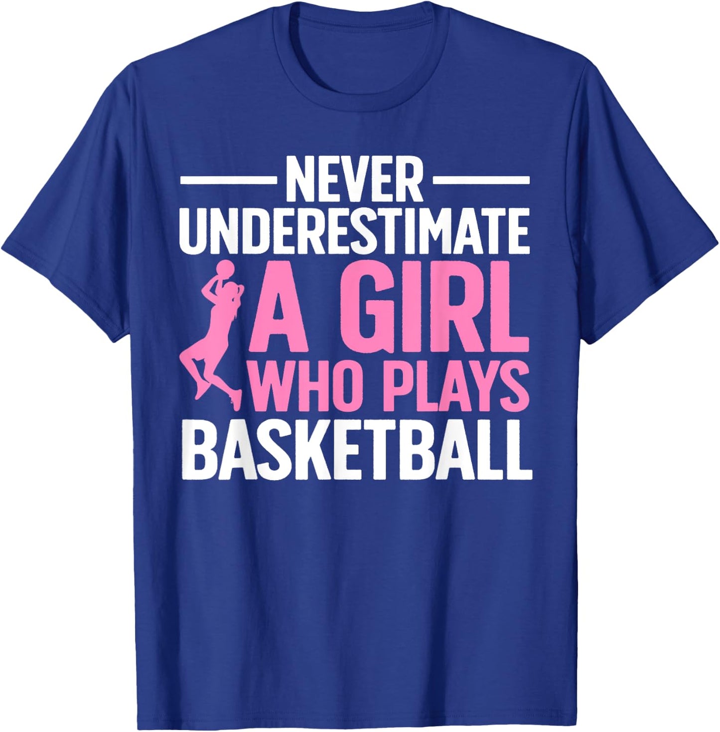Funny Basketball Art For Girls Youth Teens Basketball Player T-Shirt - T-Shirt | Royal