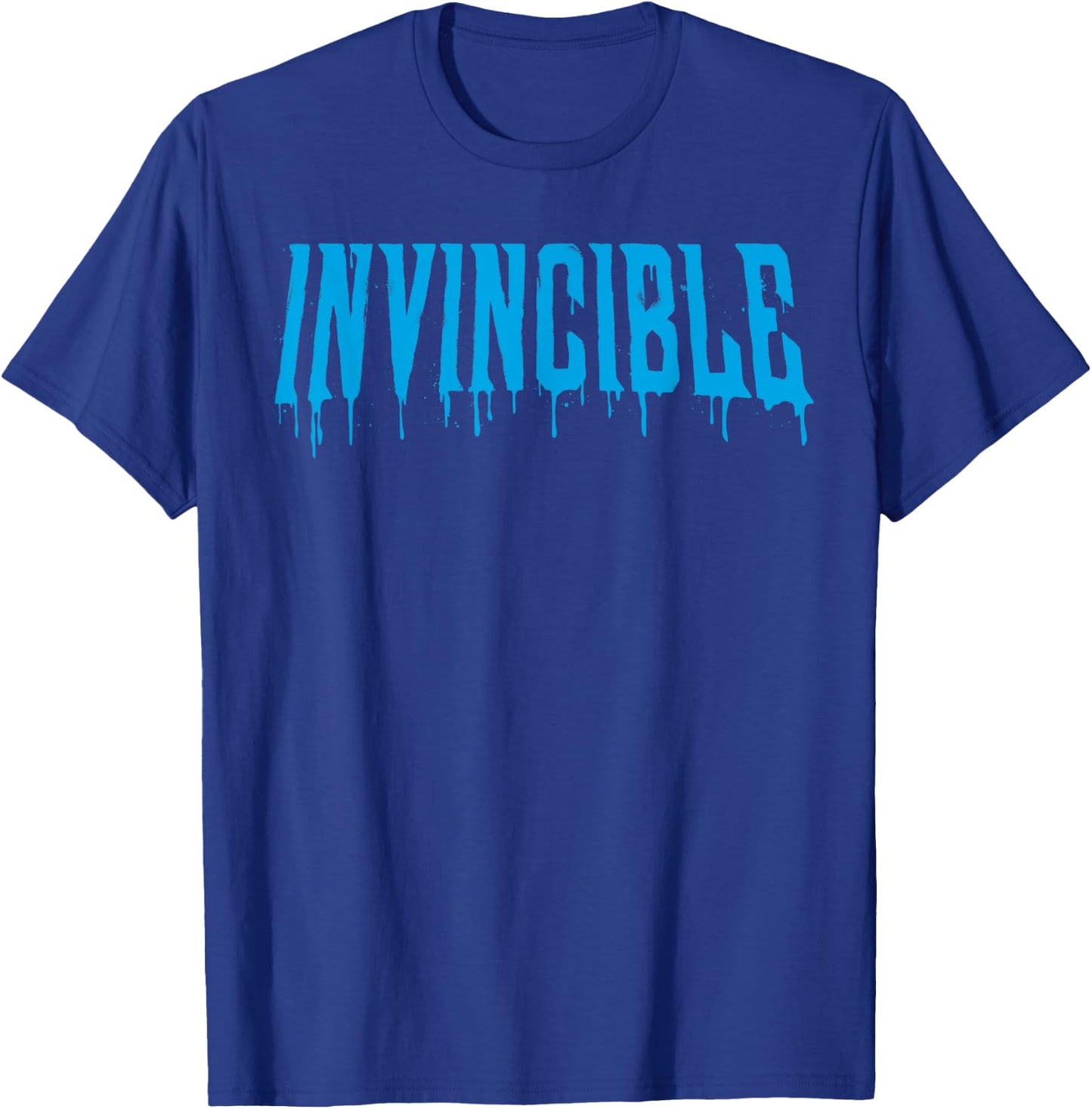 Invincible - Paint Drip Logo T-Shirt - T-Shirt | Royal