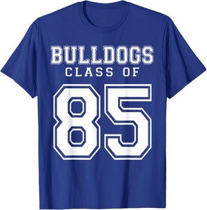 Class Of 1985 Bulldogs Custom Graduation Senior Personalized T-Shirt - T-Shirt | Royal