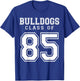 Class Of 1985 Bulldogs Custom Graduation Senior Personalized T-Shirt - T-Shirt | Royal