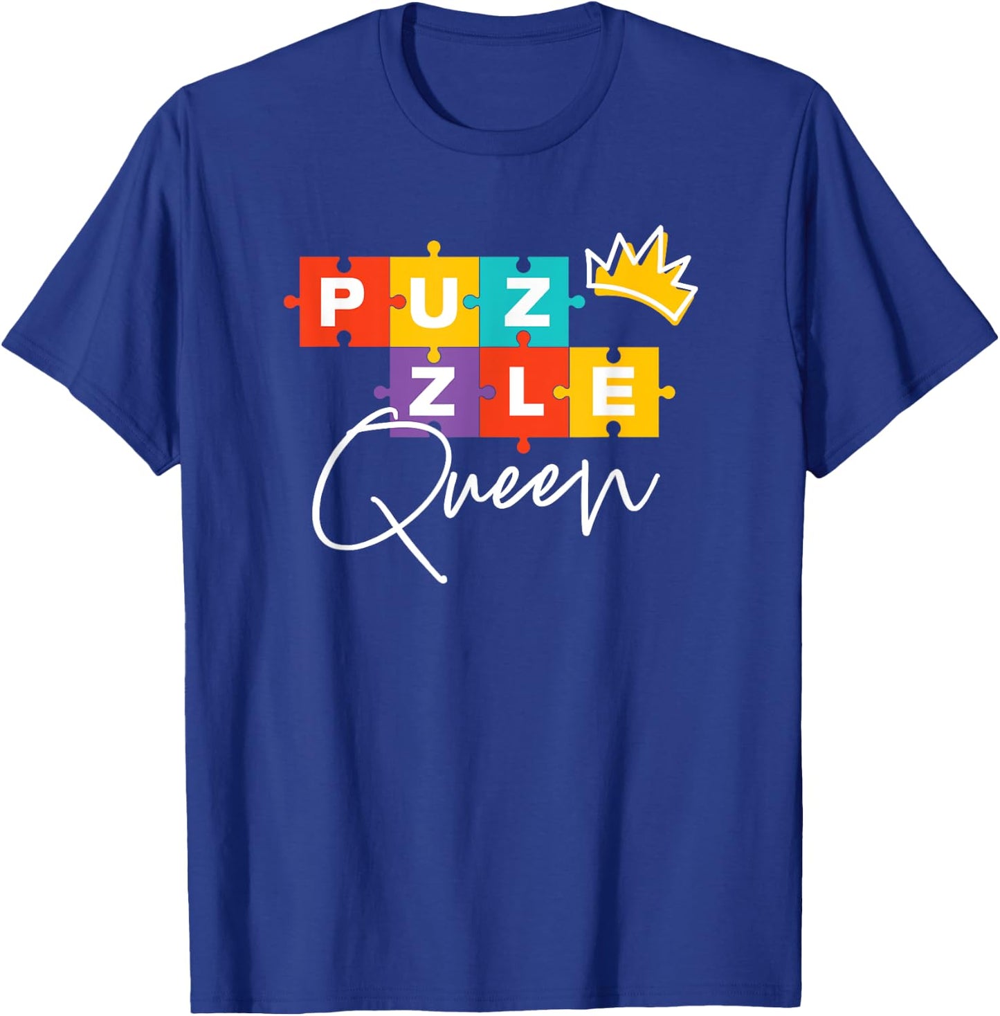 Funny Puzzle Queen Jigsaw Puzzle Lovers Dissectologist T-Shirt - T-Shirt | Royal