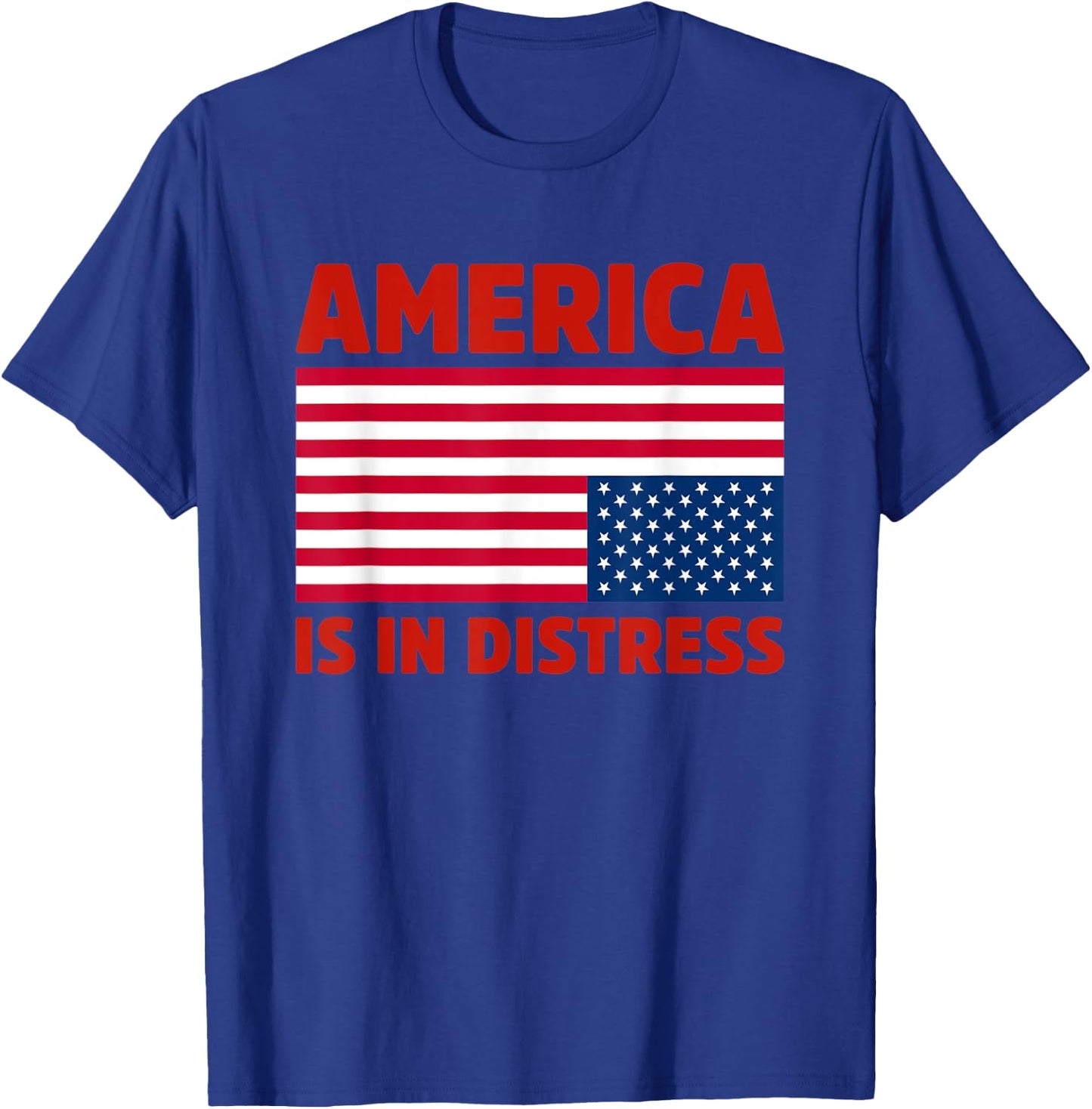 America is in distress. Upside Down American Flag Patriotic Women Kids Men T-Shirt - T-Shirt | Royal