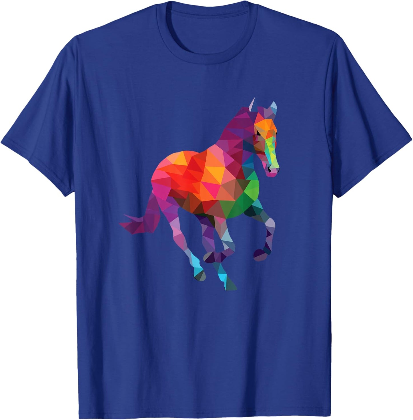 Geometric Horse - Horseman Horses Equestrian Riding Lover T-Shirt - T-Shirt | Royal