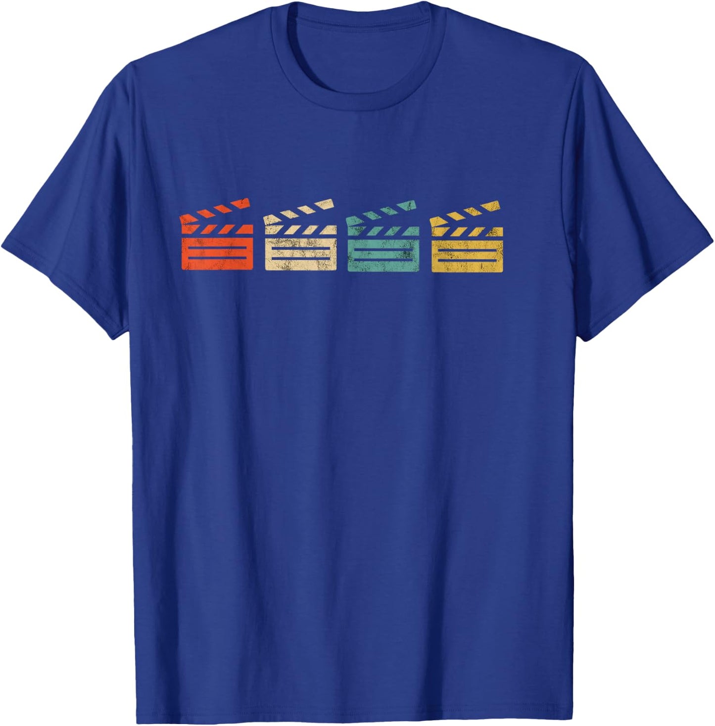 Filmmaker Retro Clapboard Cinematographer Filmmaking T-Shirt - T-Shirt | Royal