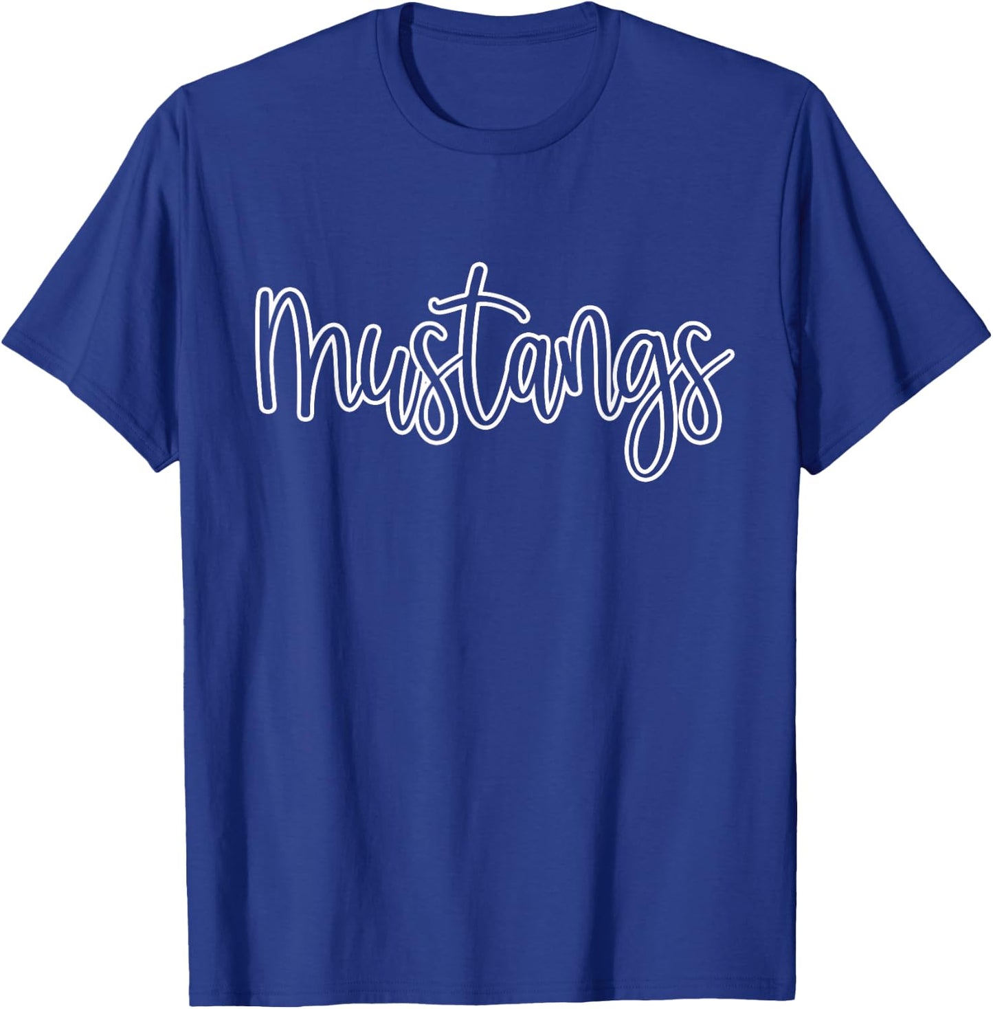 Mustangs Mascot School Sports Fan Team Spirit T-Shirt - T-Shirt | Royal