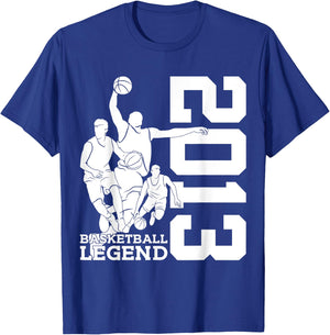 Basketball 12th Birthday Basketball Legend 2013 T-Shirt - T-Shirt | Royal