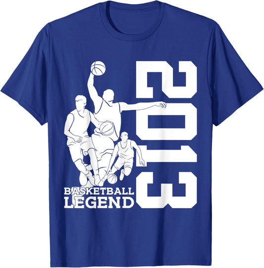 Basketball 12th Birthday Basketball Legend 2013 T-Shirt - T-Shirt | Royal