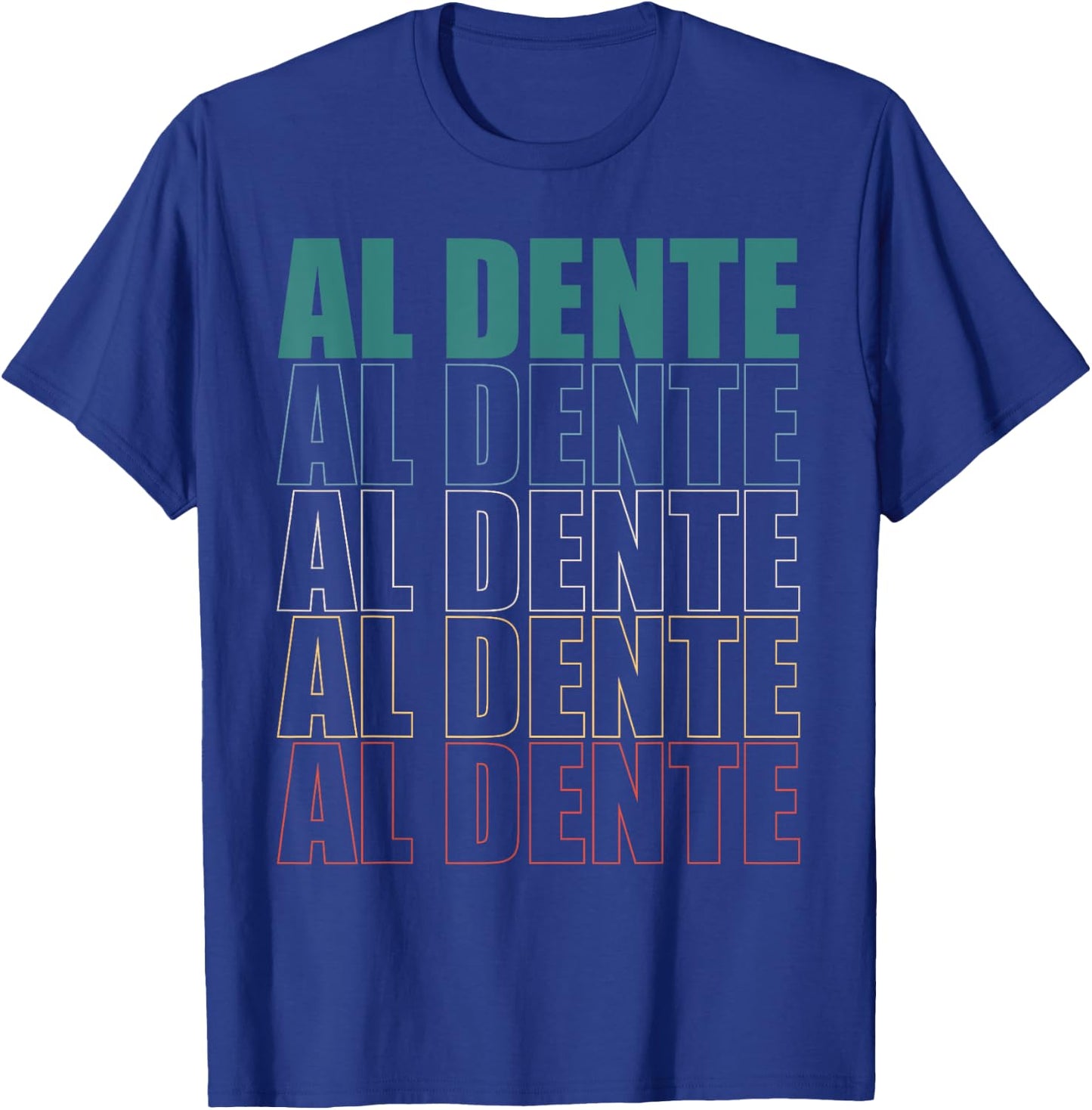 Vintage Pasta Lover Al Dente Noodles T-Shirt - T-Shirt | Royal
