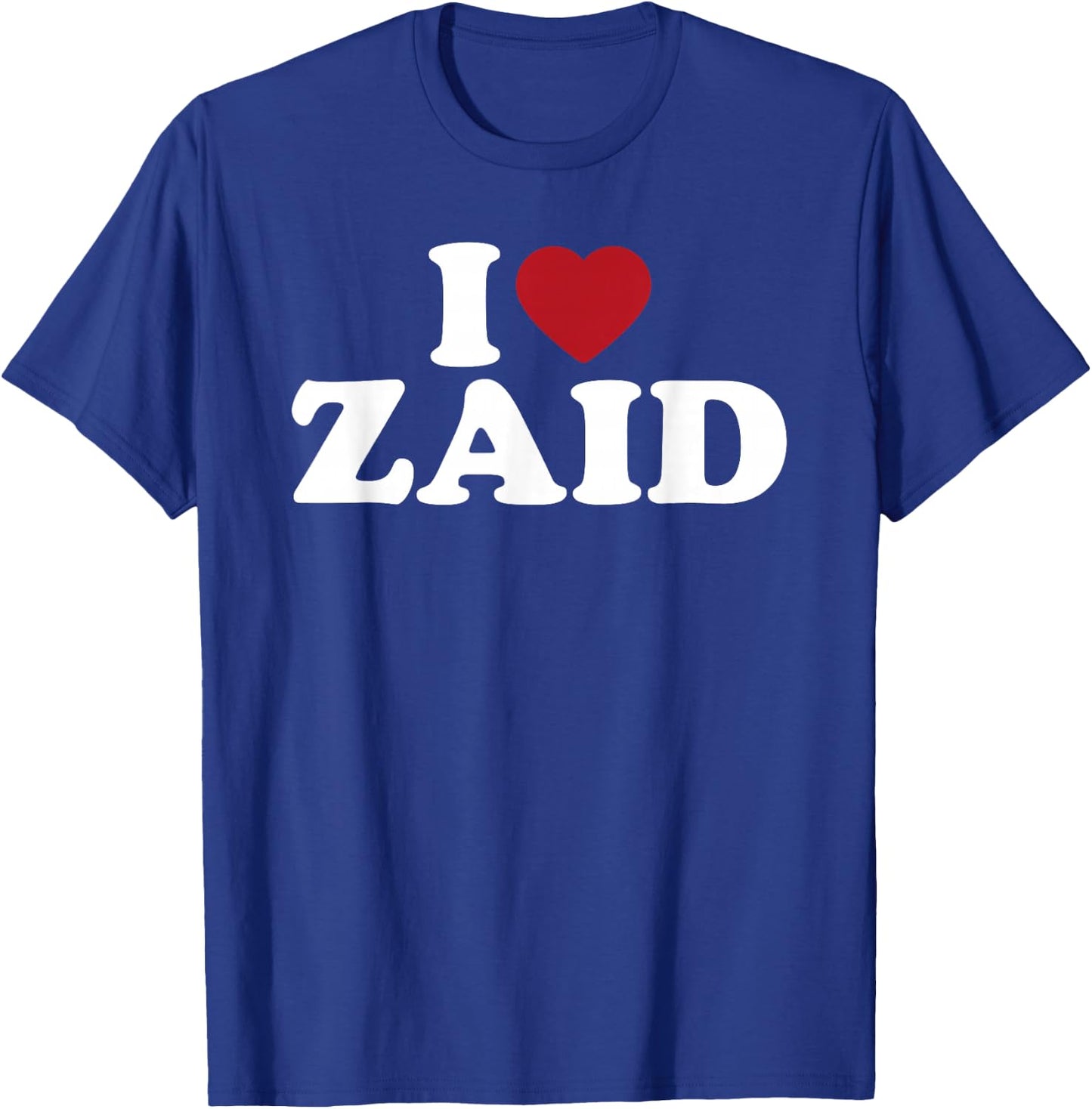 I Love Zaid, I Heart Zaid Red Heart T-Shirt - T-Shirt | Royal