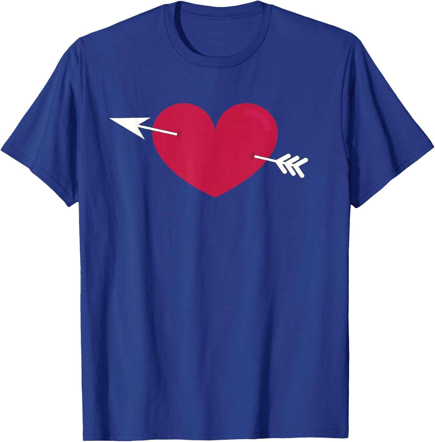 Lovestruck Symbol Cupid's Arrow and Heart Struck with Love T-Shirt - T-Shirt | Royal
