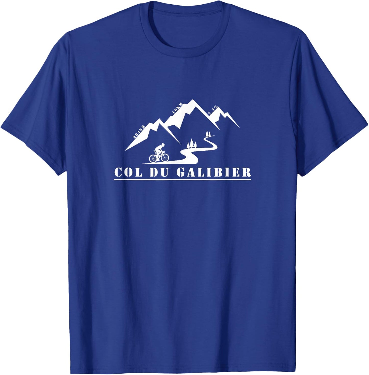 Col du Galibier, bicycle, France, Alps, cycling T-Shirt - T-Shirt | Royal