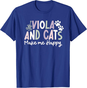 funny Viola And Cats lover saying funny viola cats fans T-Shirt - T-Shirt | Royal