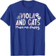 funny Viola And Cats lover saying funny viola cats fans T-Shirt - T-Shirt | Royal