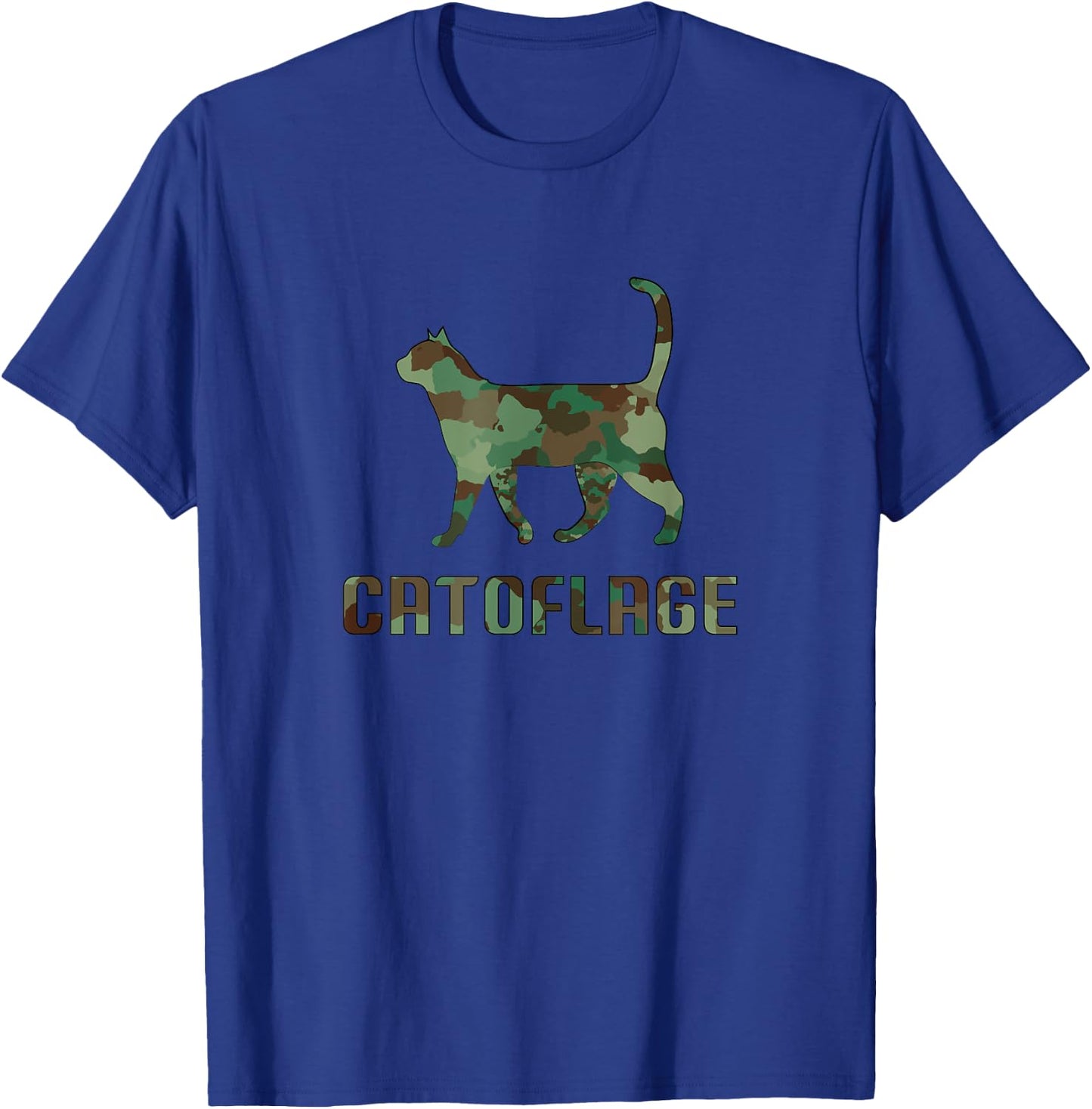Camo Cat Catoflage Funny Cat Lover Cute Kitten Meow Cats T-Shirt - T-Shirt | Royal
