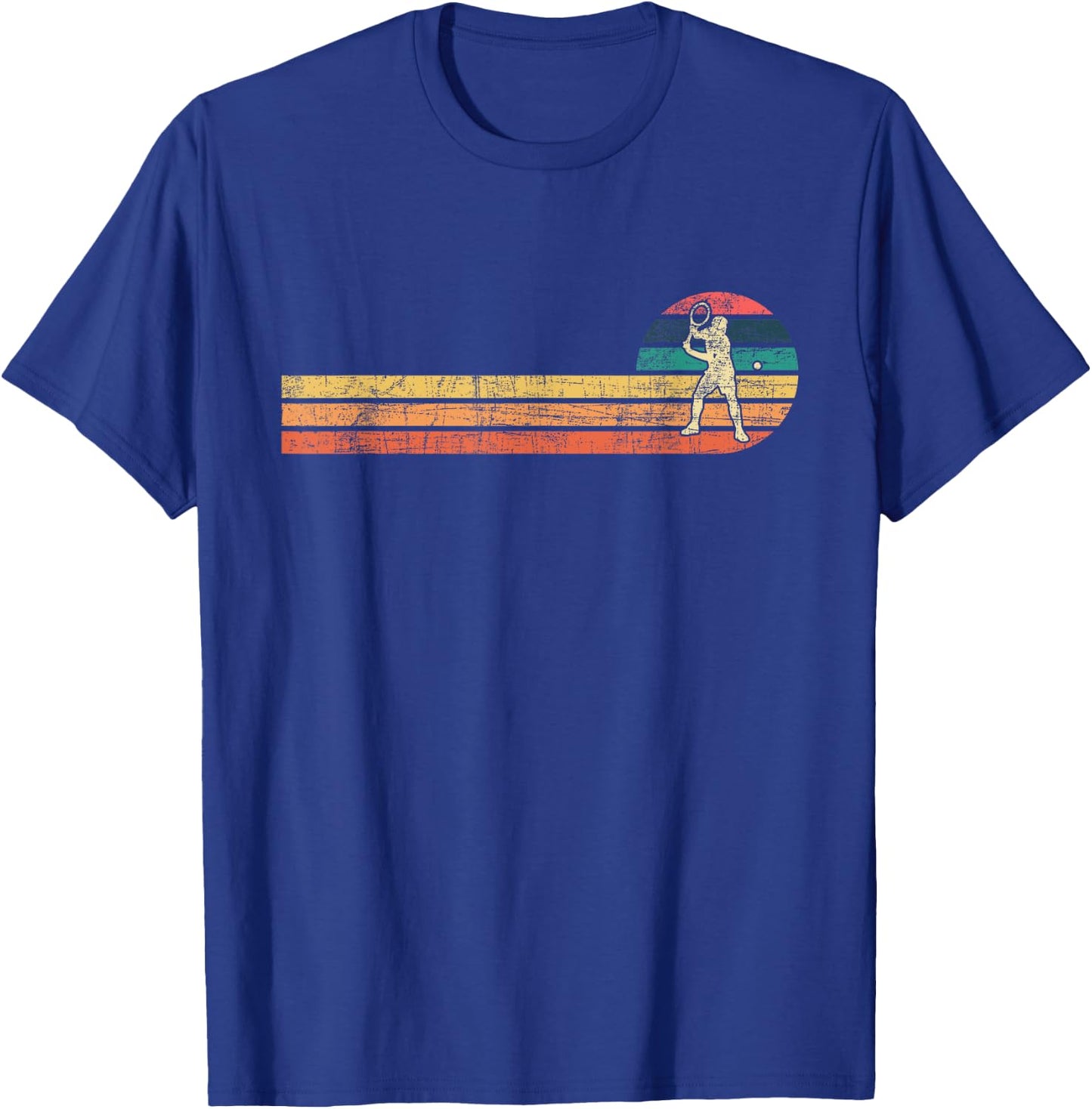 Retro Vintage Tennis Player - Sports Game Tournament Lover T-Shirt - T-Shirt | Royal