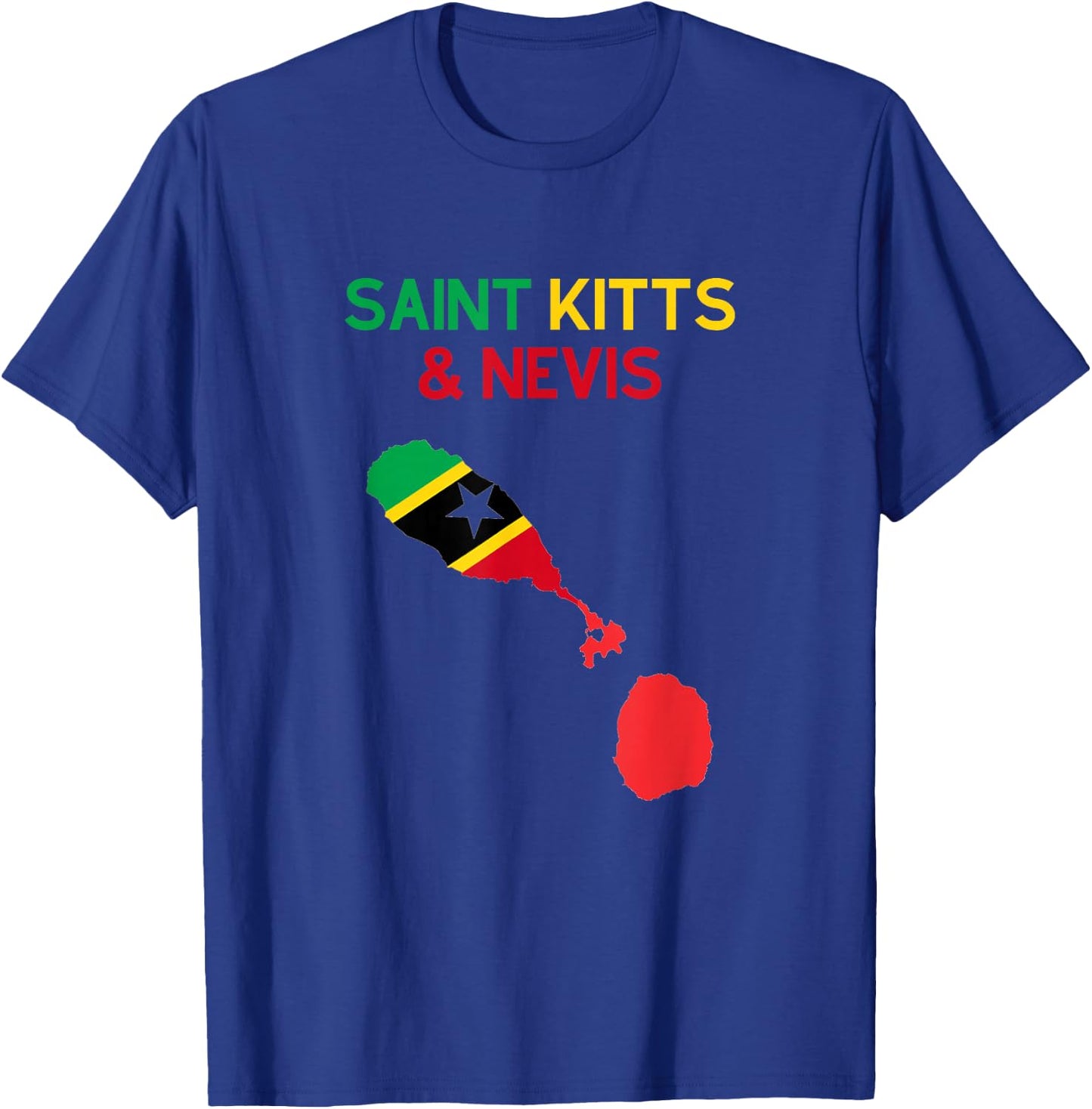 Saint Kitts & Nevis Flag and Map T-Shirt - T-Shirt | Royal
