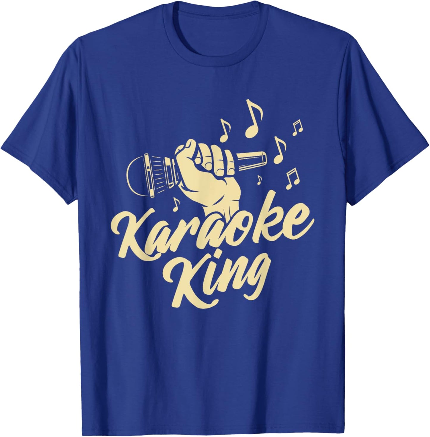 Karaoke King - Microphone Music Bar Singer Singing T-Shirt - T-Shirt | Royal