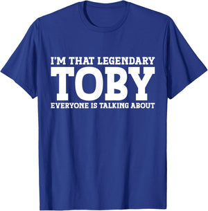 Toby Personal Name First Name T-Shirt - T-Shirt | Royal
