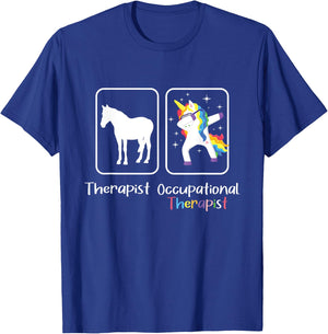 Occupational Therapist - Dabbing Unicorn Healthcare Worker T-Shirt - T-Shirt | Royal