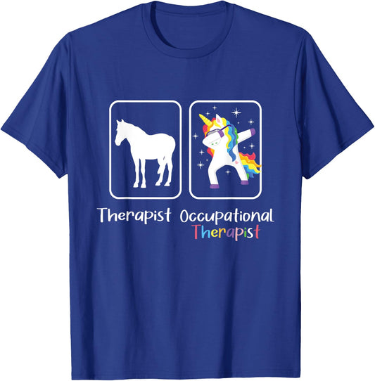 Occupational Therapist - Dabbing Unicorn Healthcare Worker T-Shirt - T-Shirt | Royal