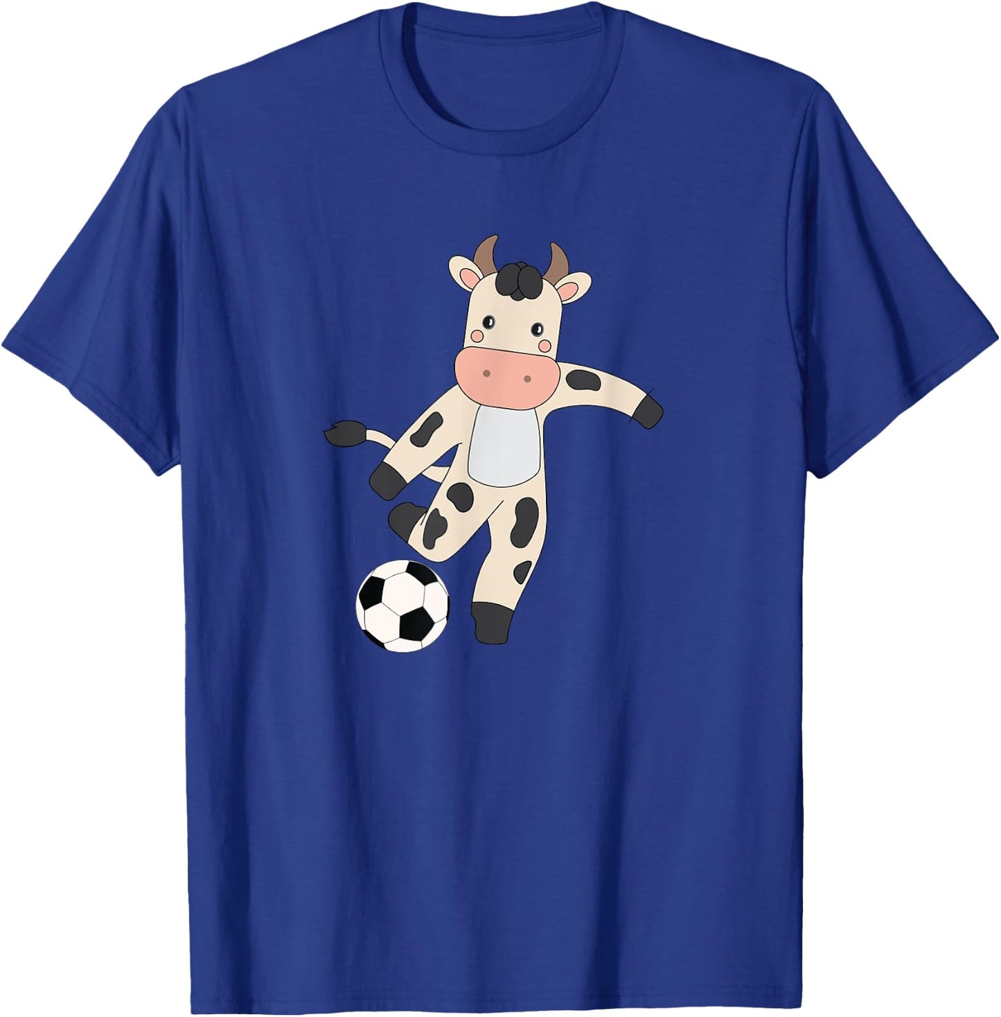 Cow Soccer Player Hobby Ball Sports T-Shirt - T-Shirt | Royal