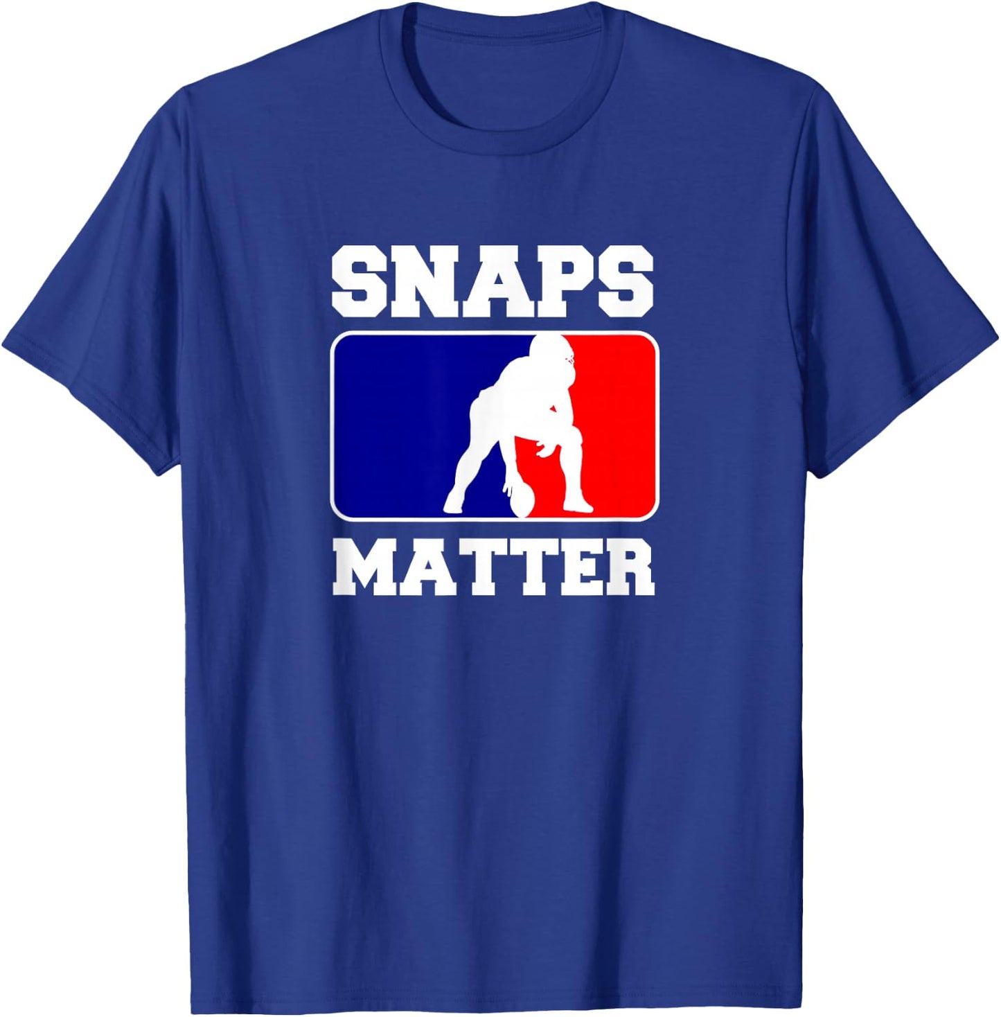Snaps Matter "Football Center" Football T-Shirt - T-Shirt | Royal