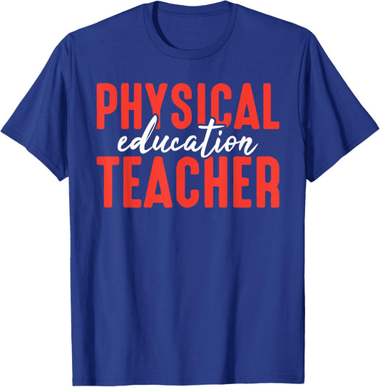 Leopard Physical Education PE Teacher Novelty Men Women T-Shirt - T-Shirt | Royal