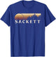Sackett, PA Vintage Evergreen Sunset Eighties Retro T-Shirt - T-Shirt | Royal