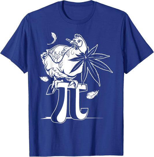 Chicken Pot Pie Pi Leaf Marijuana Cannabis Stoner 420 Weed T-Shirt - T-Shirt | Royal