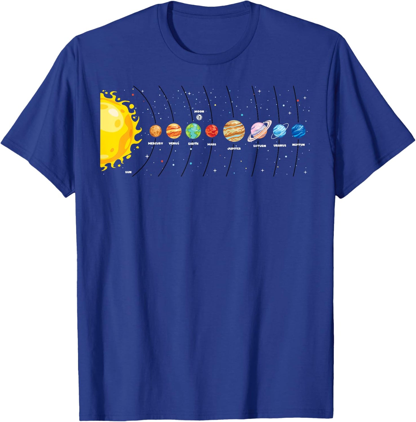Solar System Galaxy Solar System Graphic Astronomy T-Shirt - T-Shirt | Royal