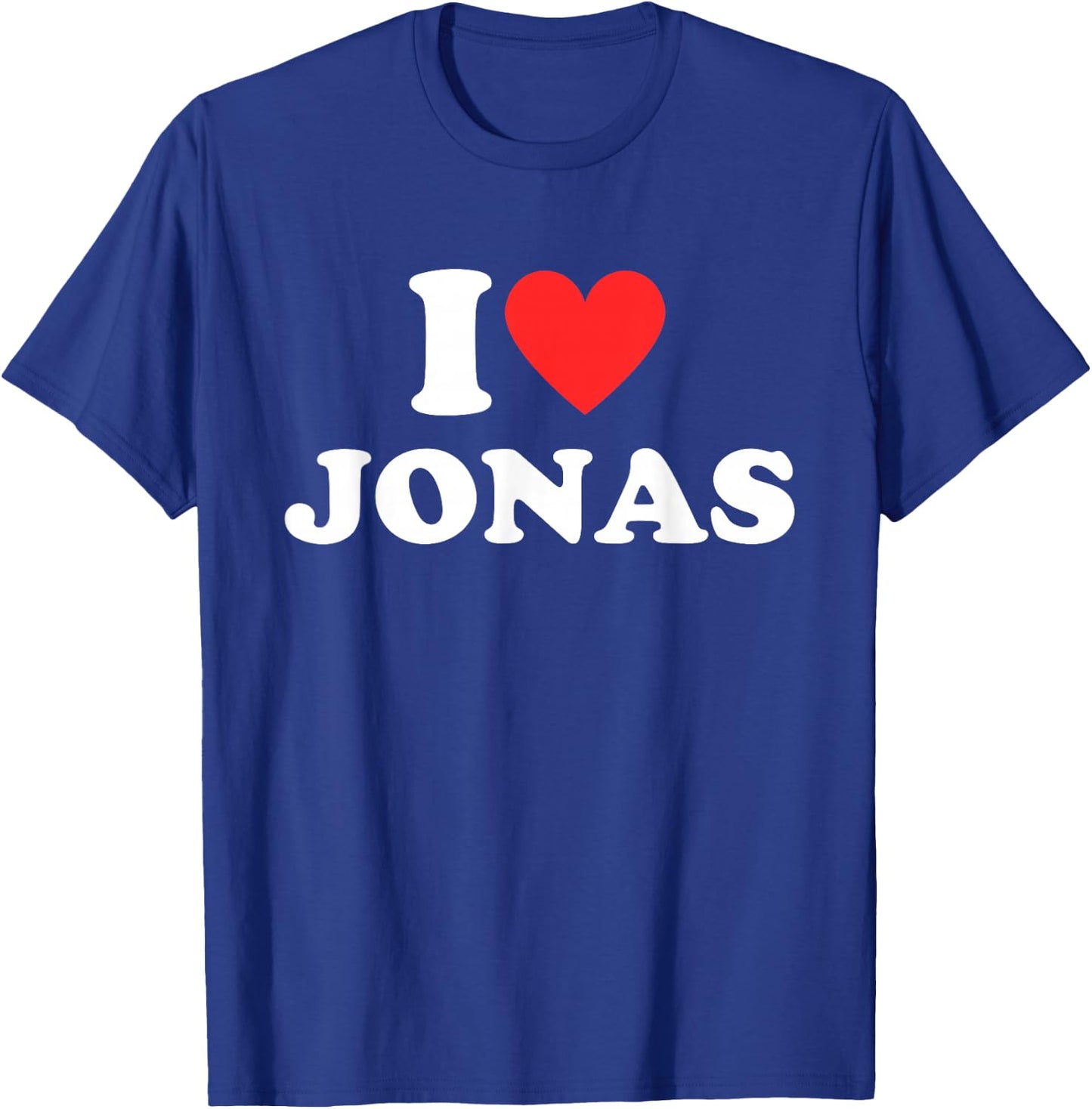 I Heart (Love) Jonas Personalized First Name Jonas Groovy T-Shirt - T-Shirt | Royal