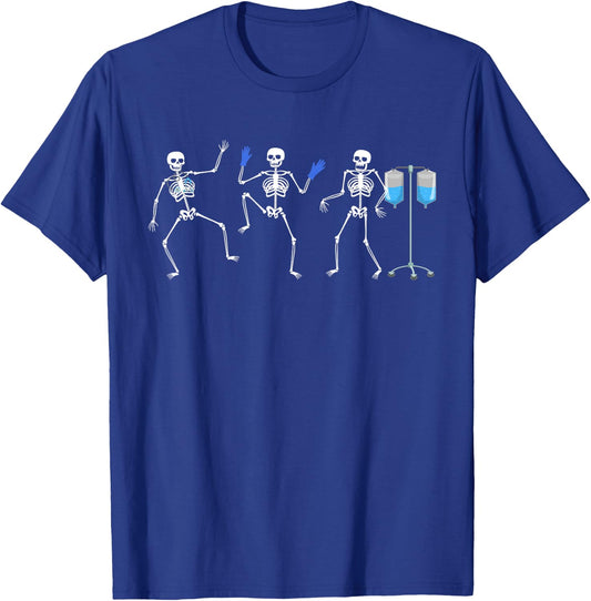 Nurse Skeleton Halloween healthcare Crew Skeleton Nurse T-Shirt - T-Shirt | Royal