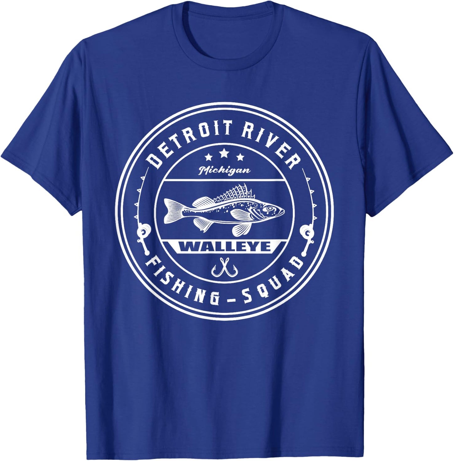 Walleye Hunter - Detroit River Walleye fishing squad T-Shirt - T-Shirt | Royal
