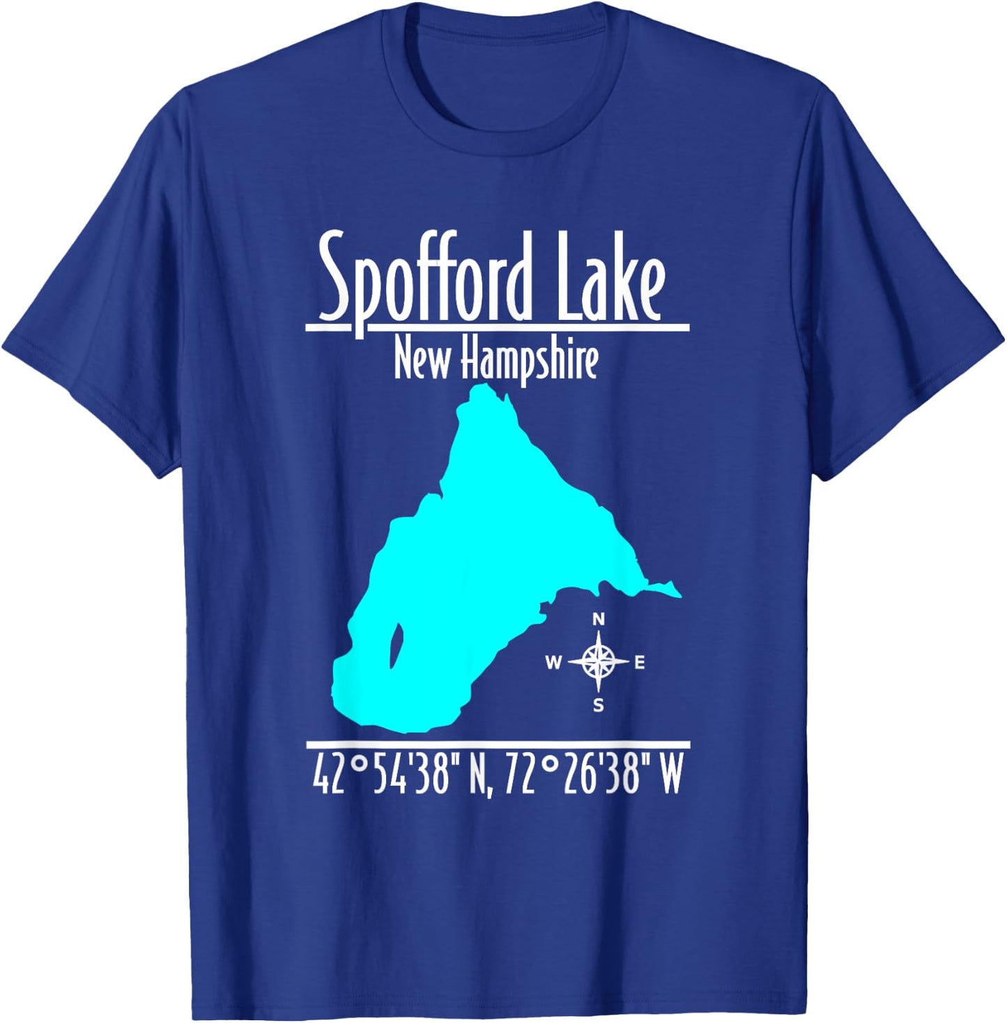 Modern Spofford Lake, New Hampshire T-Shirt - T-Shirt | Royal